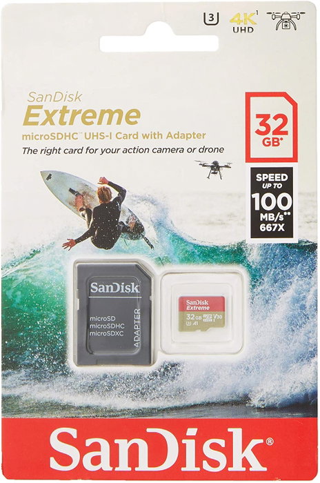 SanDisk Extreme 32GB microSDHC UHS-I Clase 10 con adaptador SanDisk Extreme 32GB microSDHC UHS-I Clase 10 con adaptador